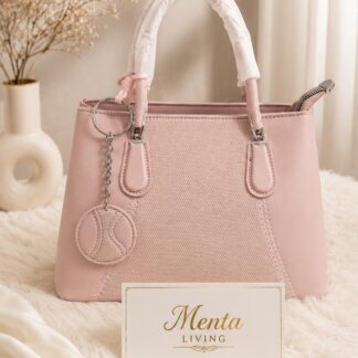 Blush Pink Textured Handbag