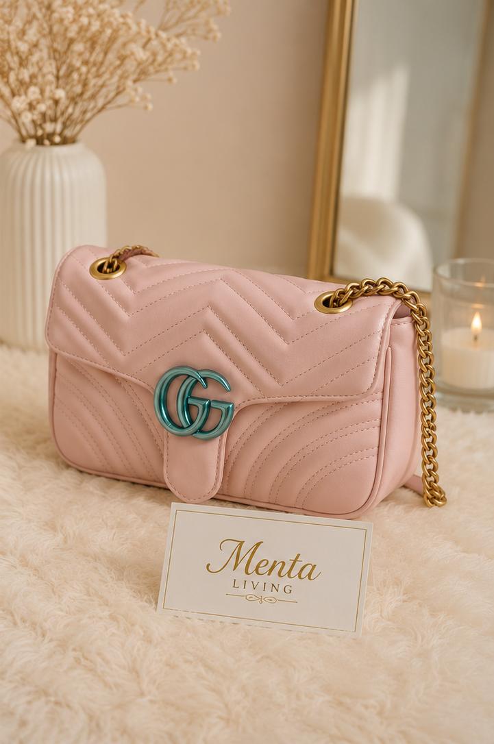 Gucci Chevron Chain Crossbody Bag - Beige - Image 2